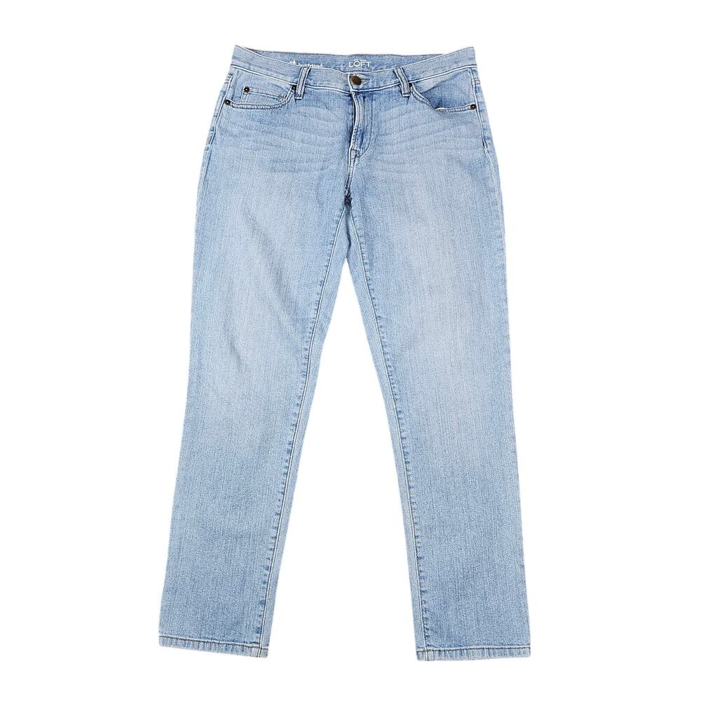 ANN TAYLOR LOFT WOMEN’S BOYFRIEND JEAN – SIZE 4 – LIGHT WASH – 34" W x 29" I